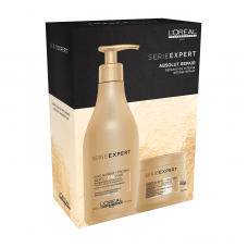 L'Oreal Serie Expert Absolut Repair Shampoo & Masque Duo Kit (Gold Quinoa + Protein)